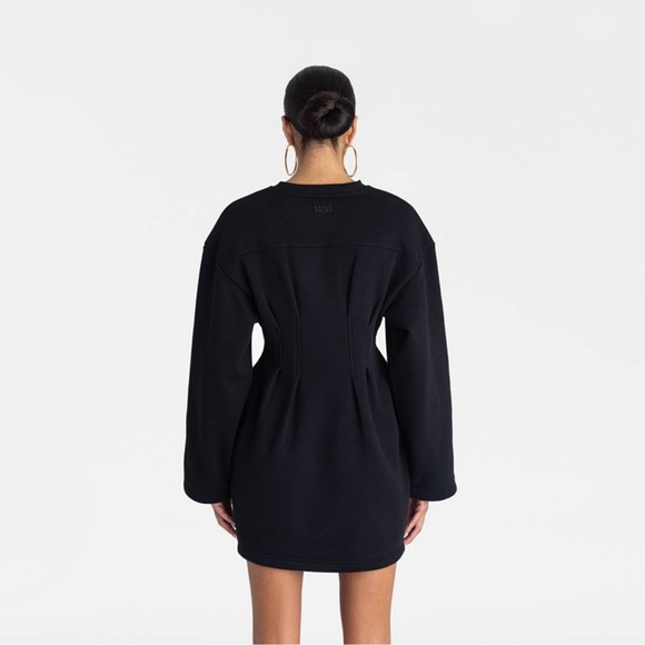 KBB by KAHLANA Women's Long Sleeve 'The Sweatshirt Dress' - Black - Picture 3 of 3